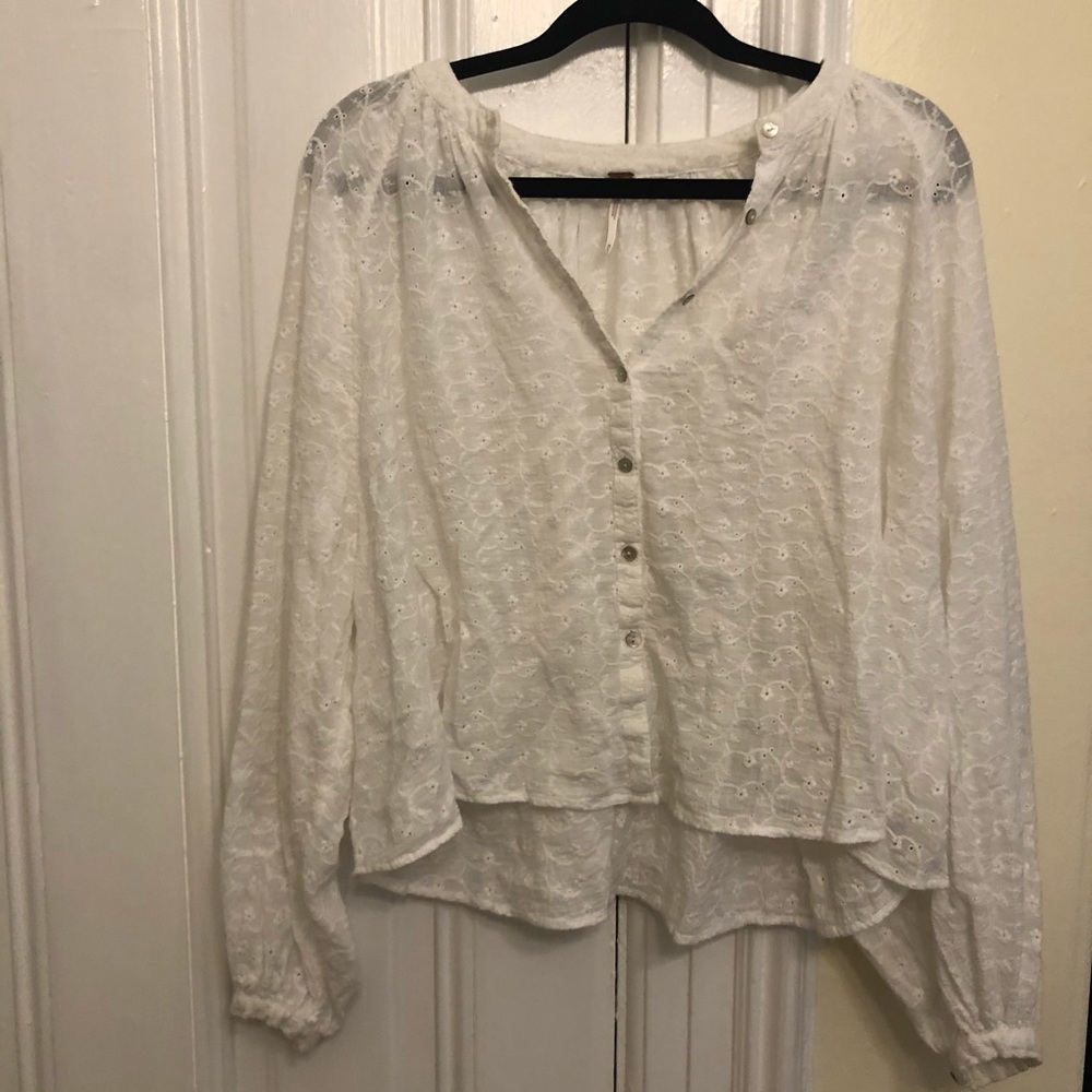 Free People eyelet top